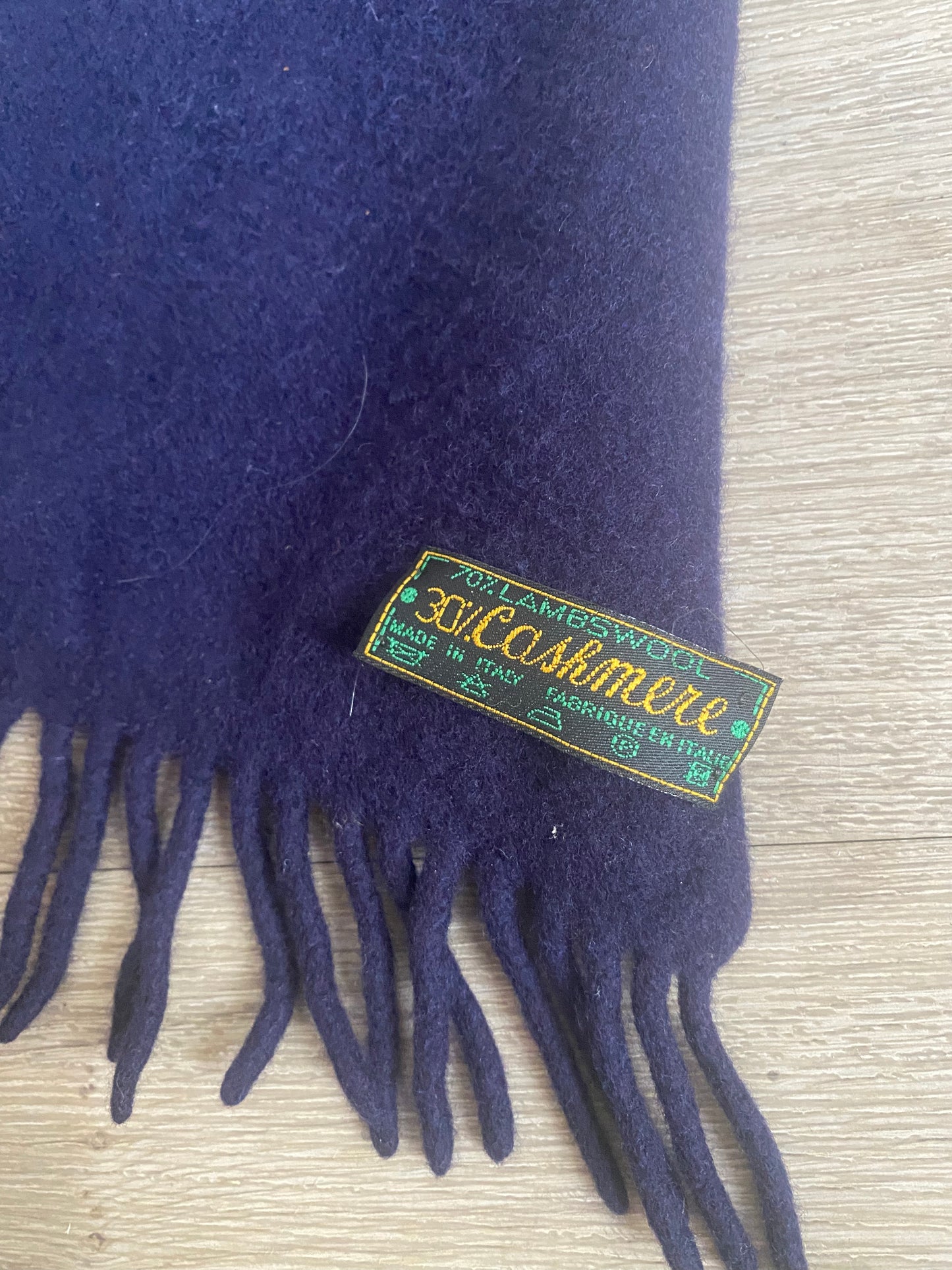 Écharpe en laine bleu