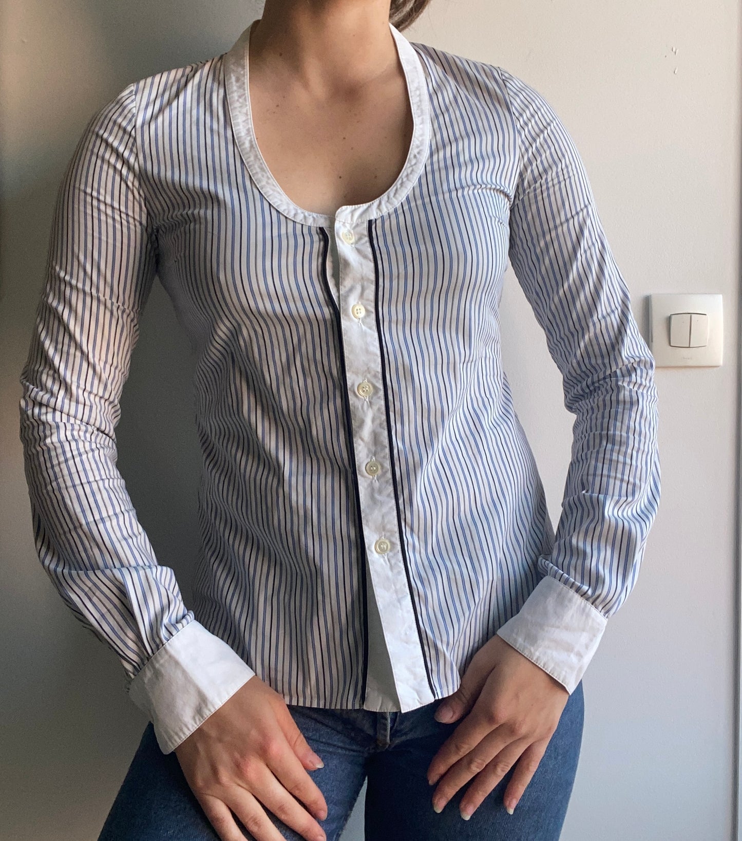 Chemise à rayure Balenciaga