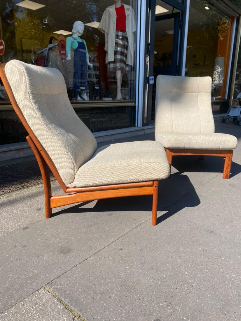 Paire de chauffeuses Scandinaves de Grete Jalk