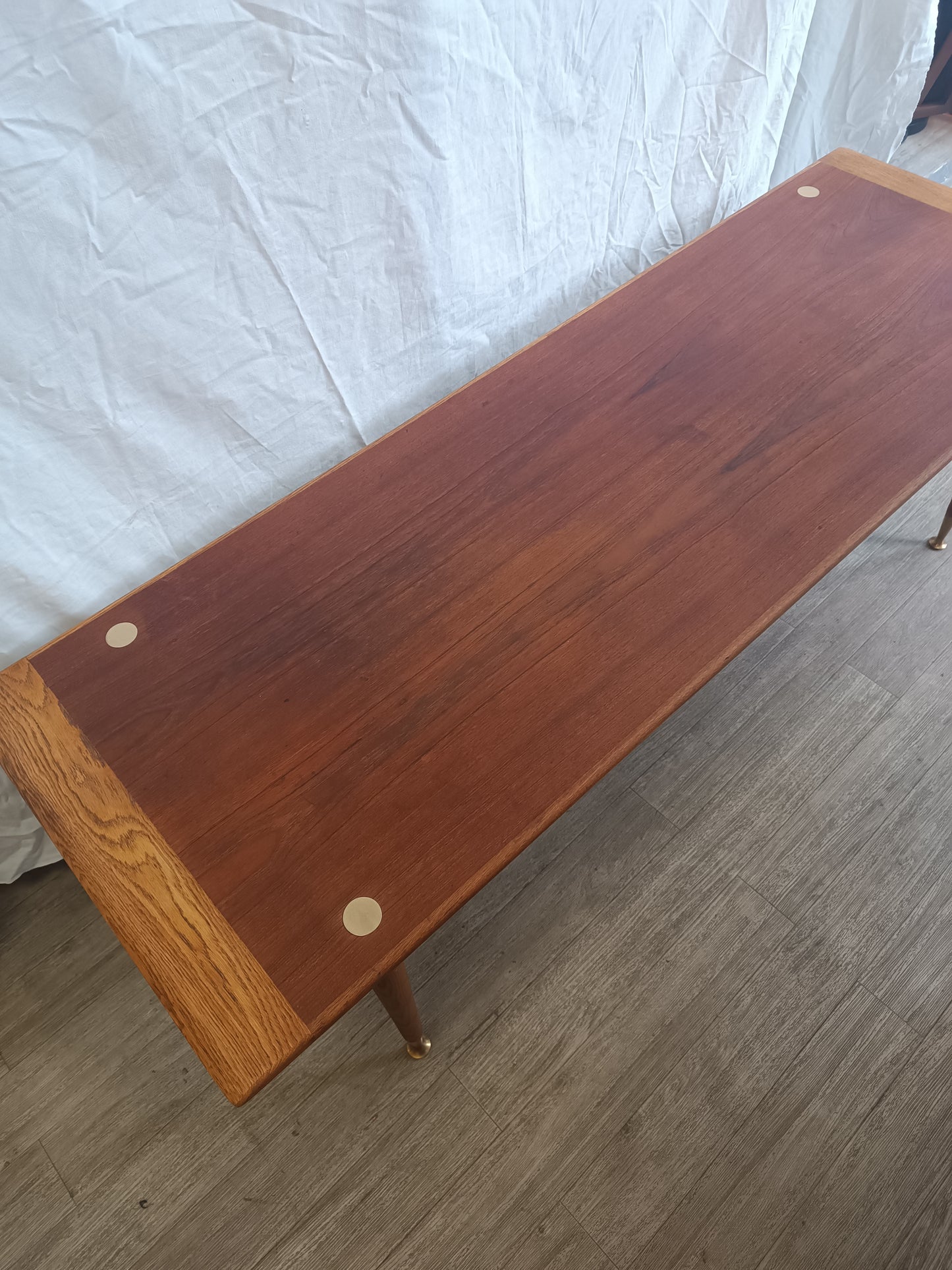 Table basse scandinave en teck et chêne années 60's