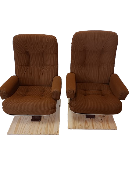 Paire de fauteuils de cinéma années 70's