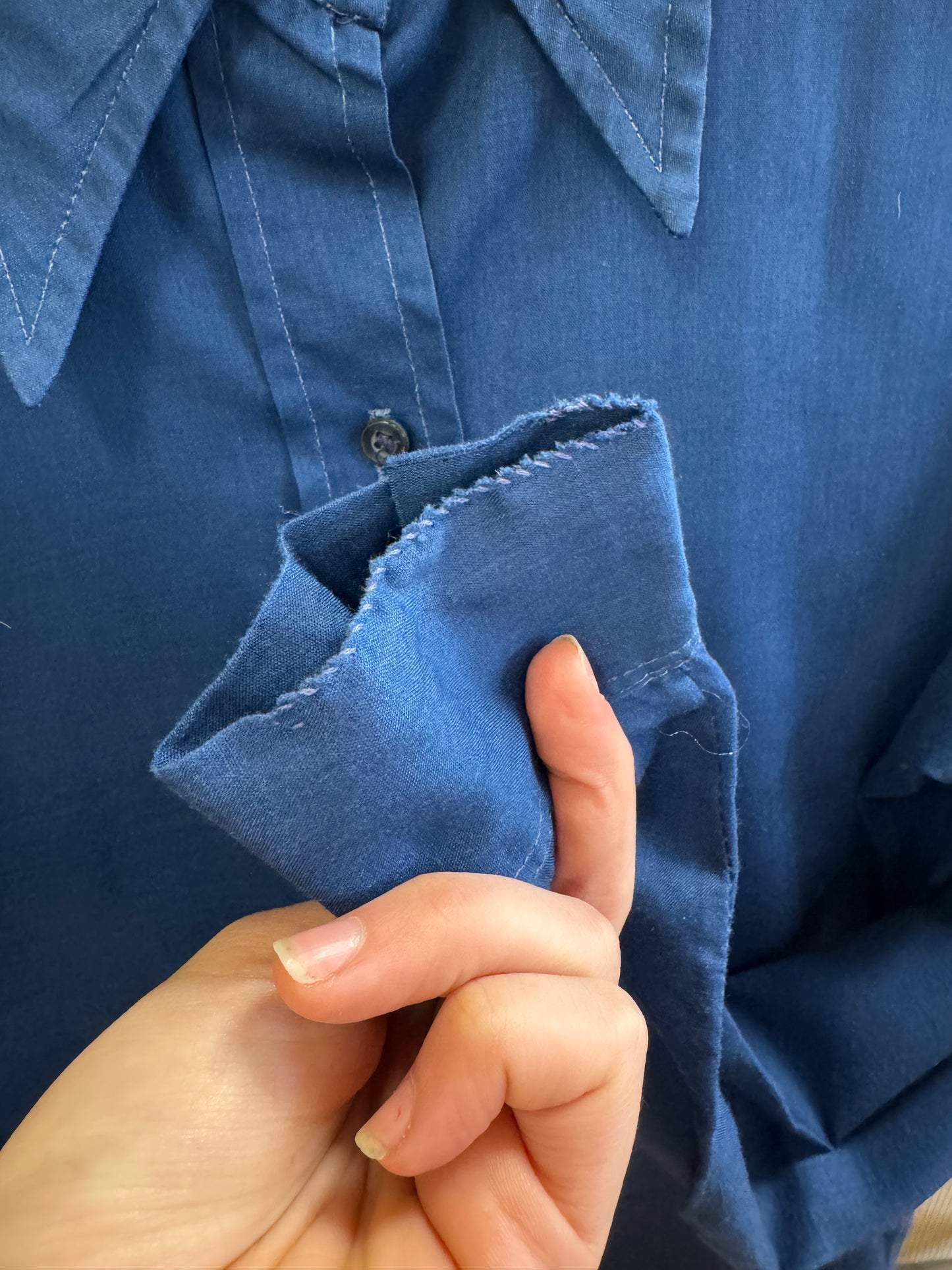 Chemise bleu 70s