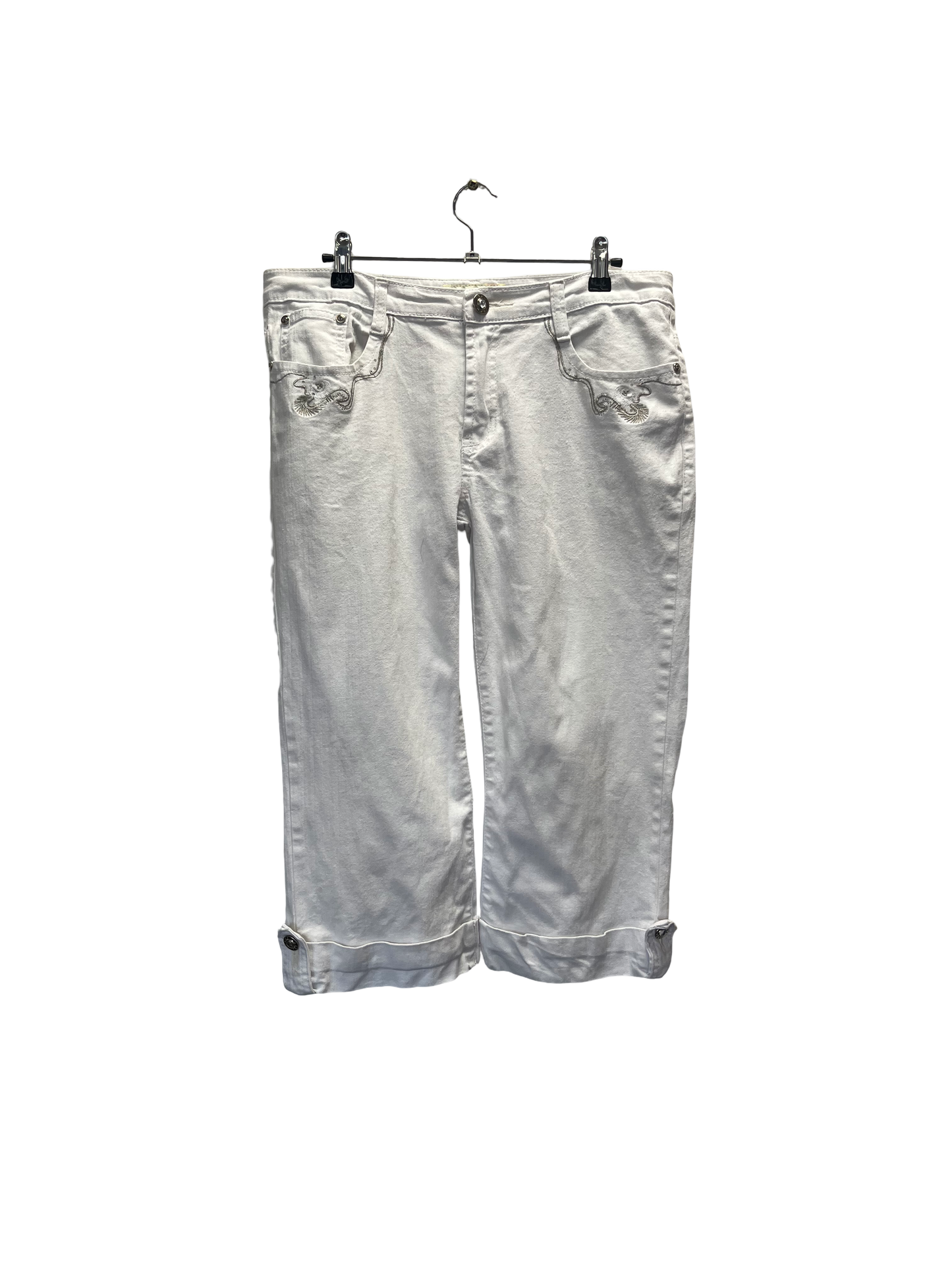 Jeans capri blanc