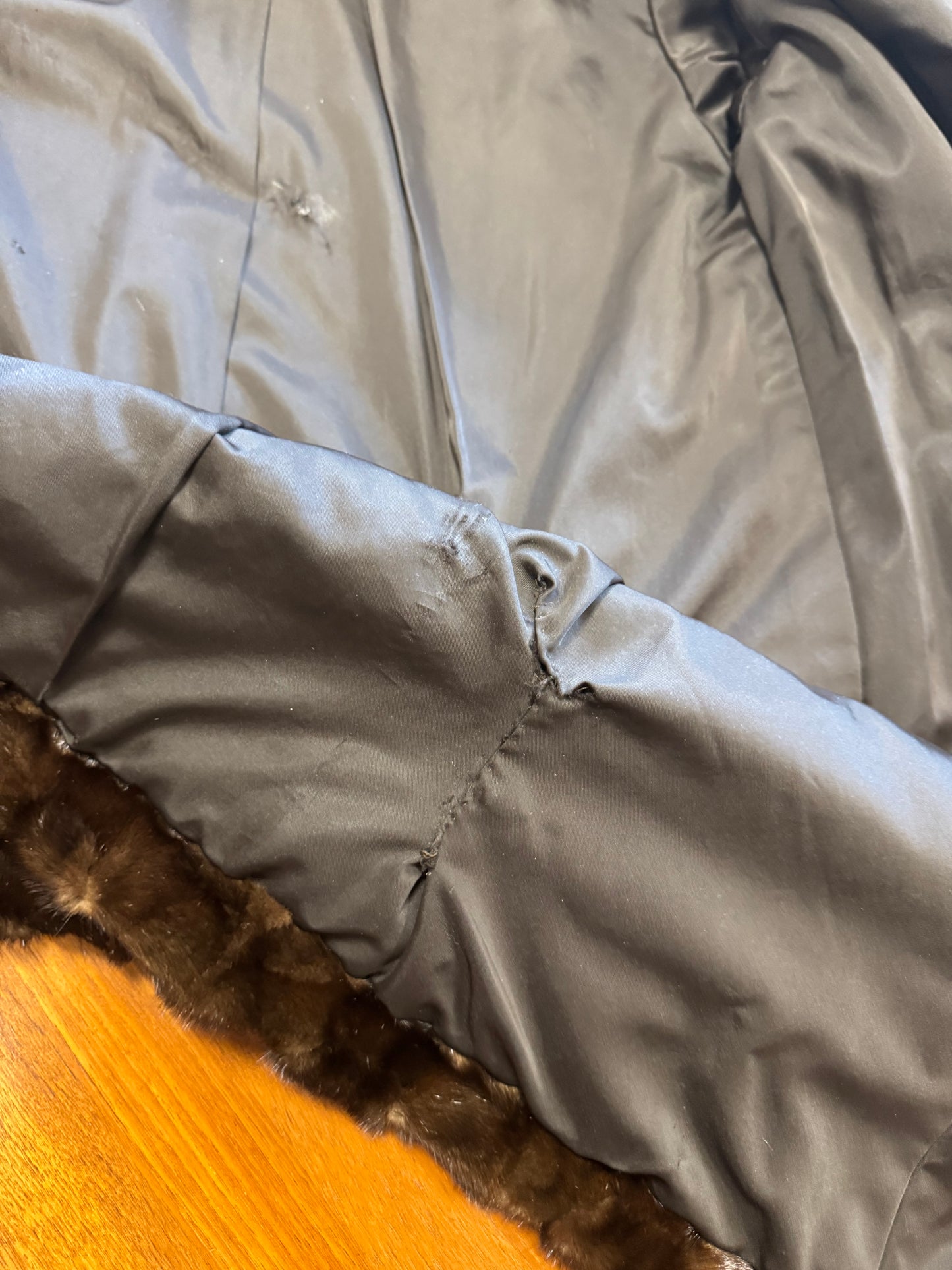 Manteau long en fourrure de vison