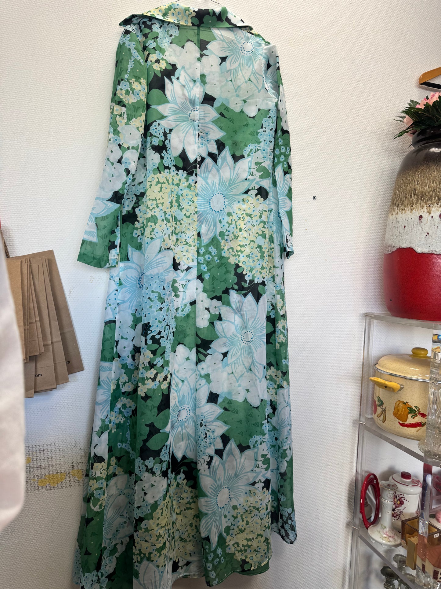 Ensemble robe à fleurs 70s