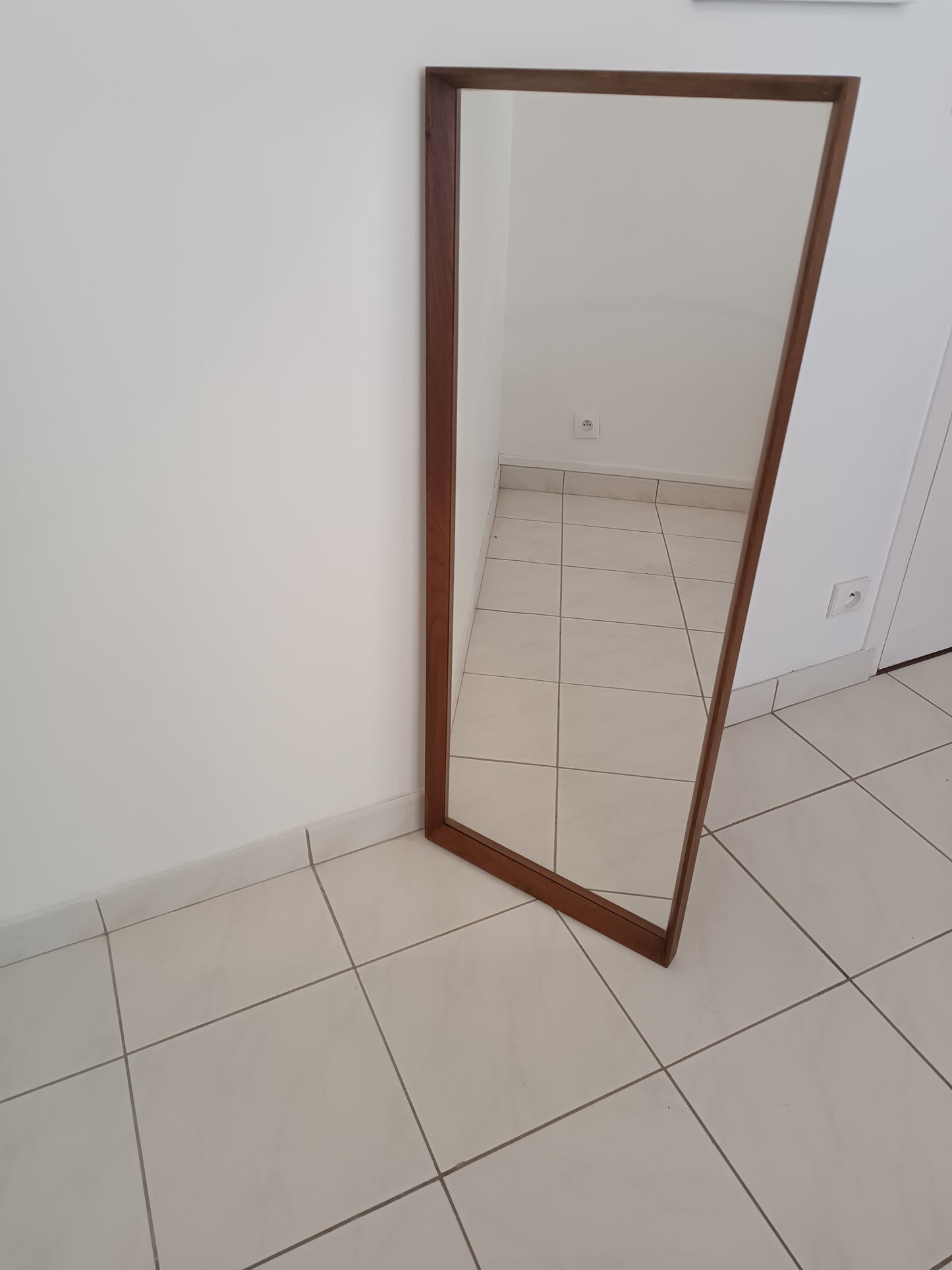 Miroir Scandinave en Teck années 70