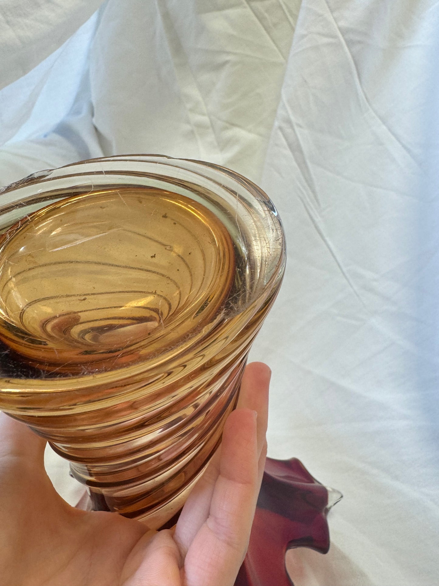Vase en feuille d'érable Murano 70s
