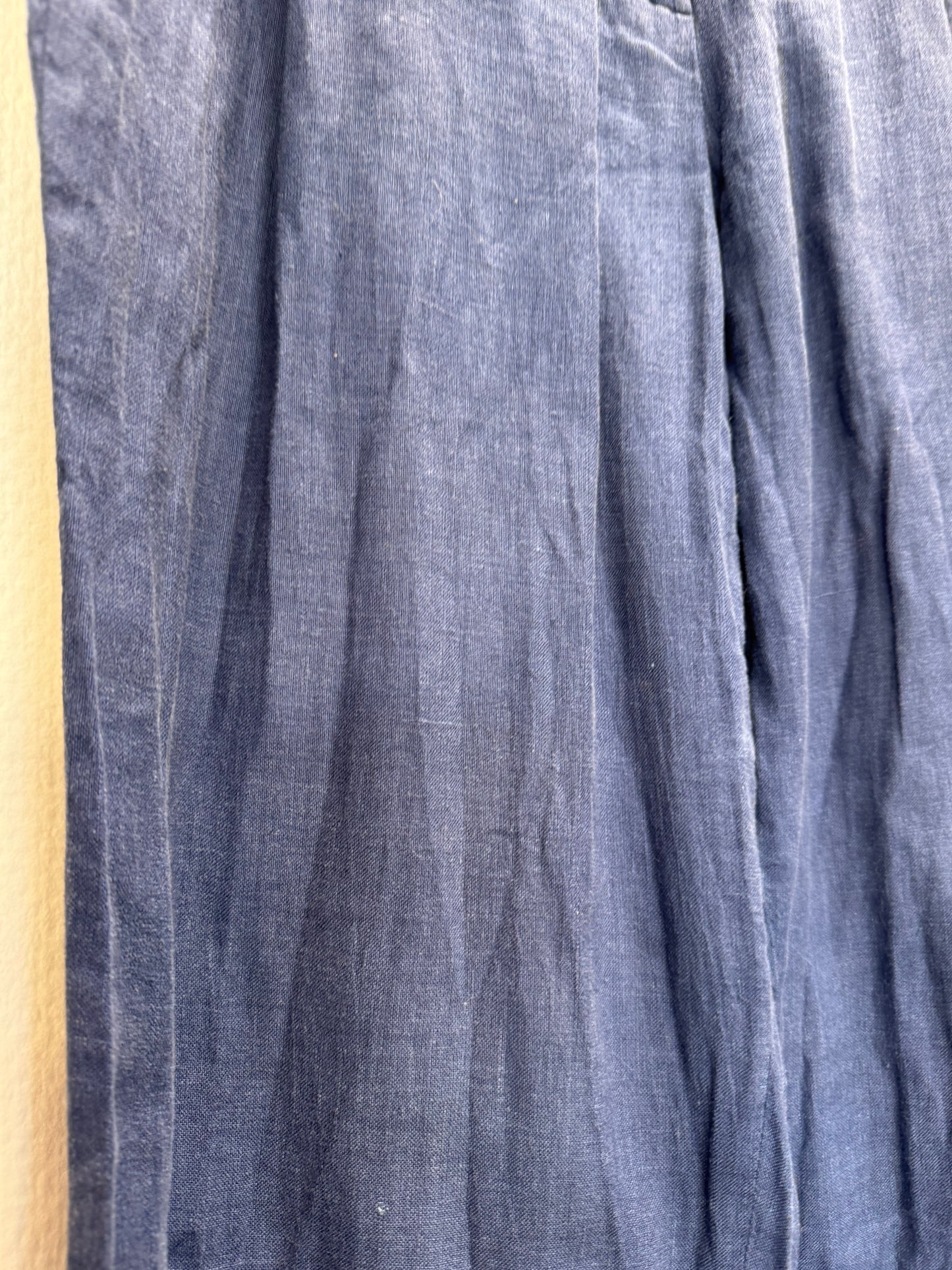 Pantalon en lin bleu