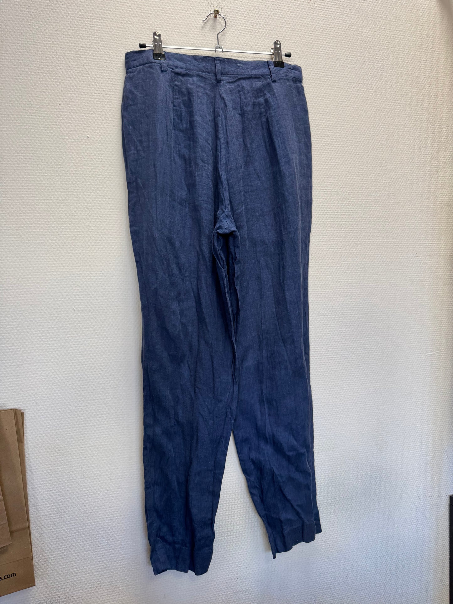 Pantalon en lin bleu