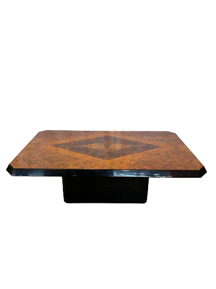 Table basse en loupe d'orme