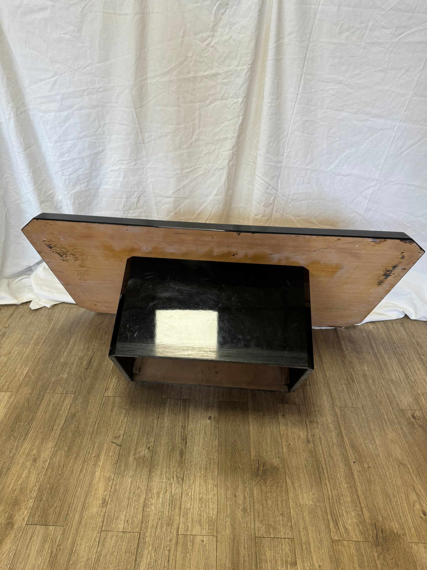 Table basse en loupe d'orme