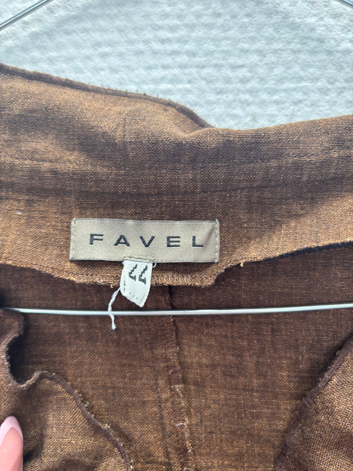 Blouse en lin marron