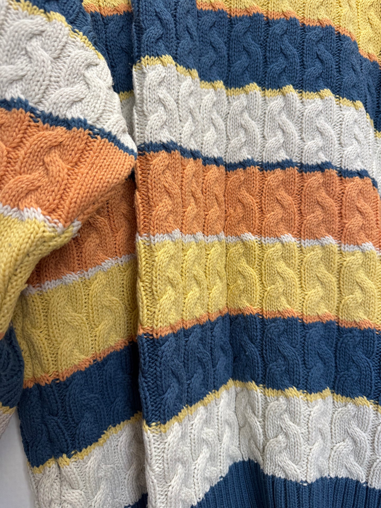 Pull à rayures torsade