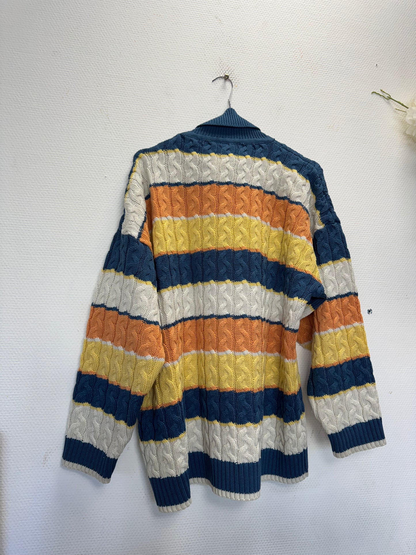 Pull à rayures torsade