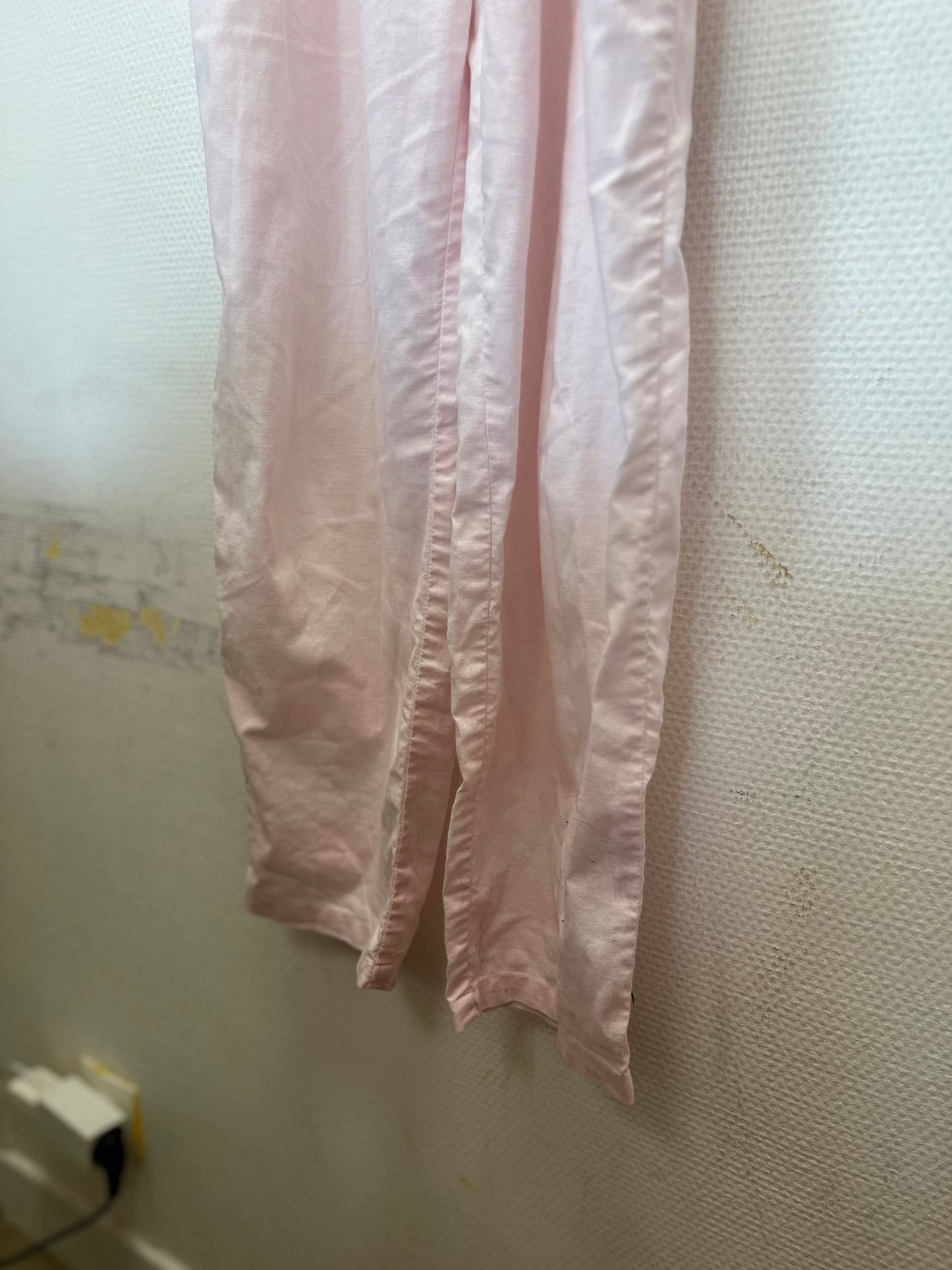 Salopette rose pâle