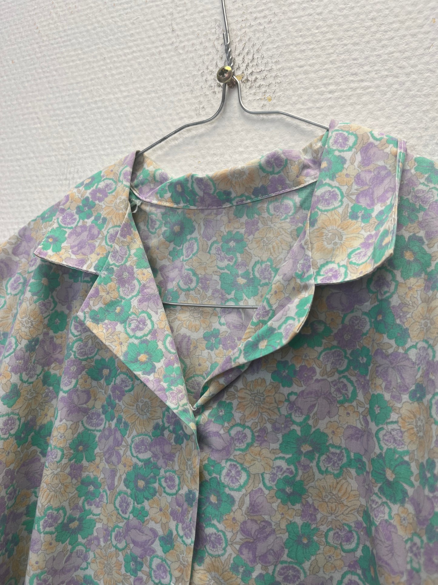 Chemise à fleurs 70s