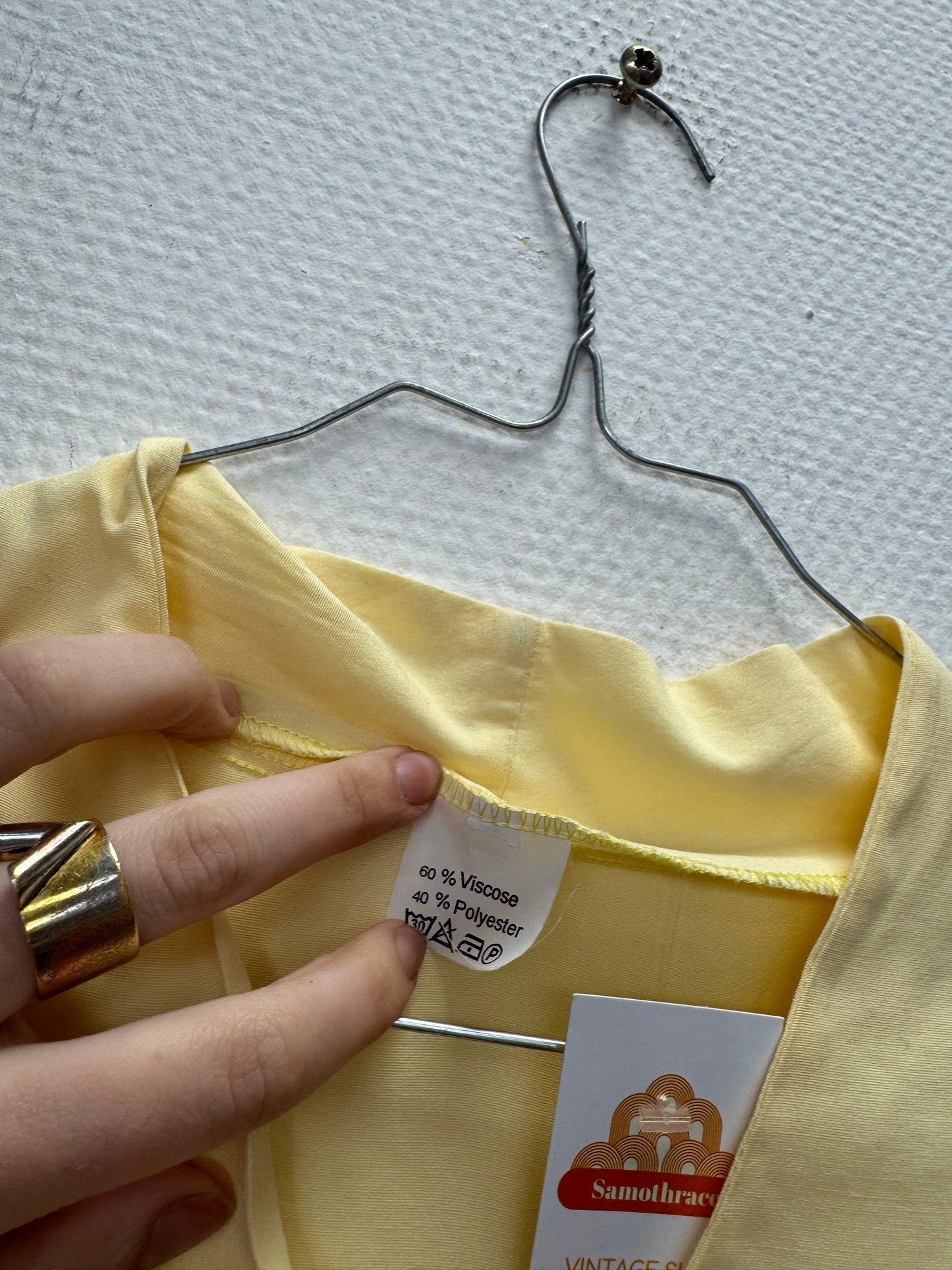 Chemise jaune 80s
