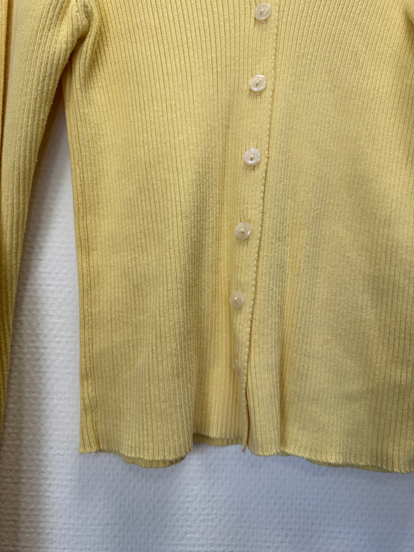 Gilet côtelé jaune