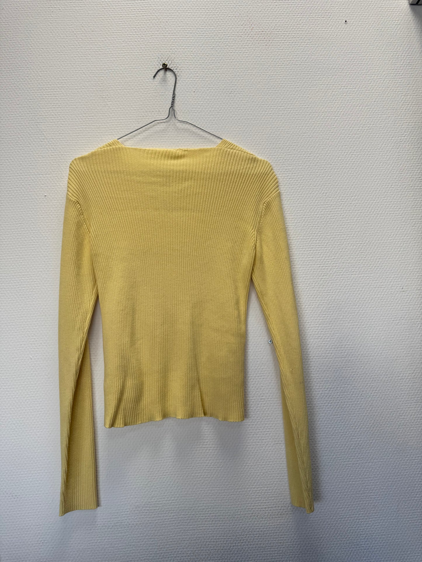 Gilet côtelé jaune