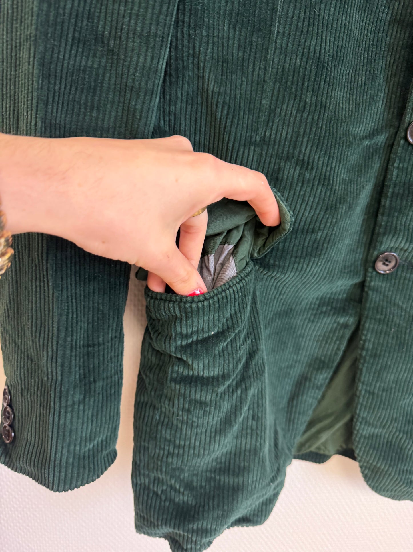 Veste en velours vert