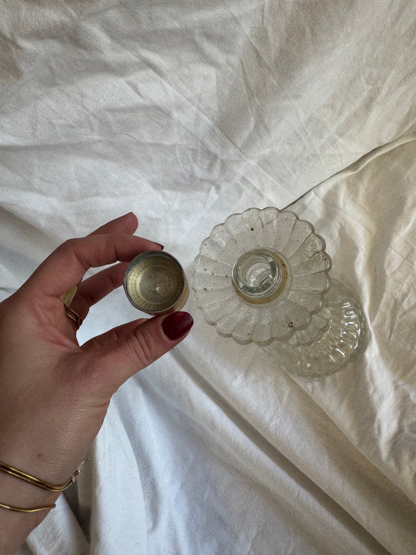 Bougeoir en verre