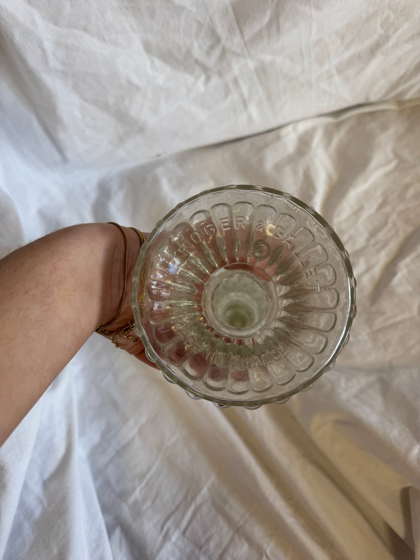 Bougeoir en verre