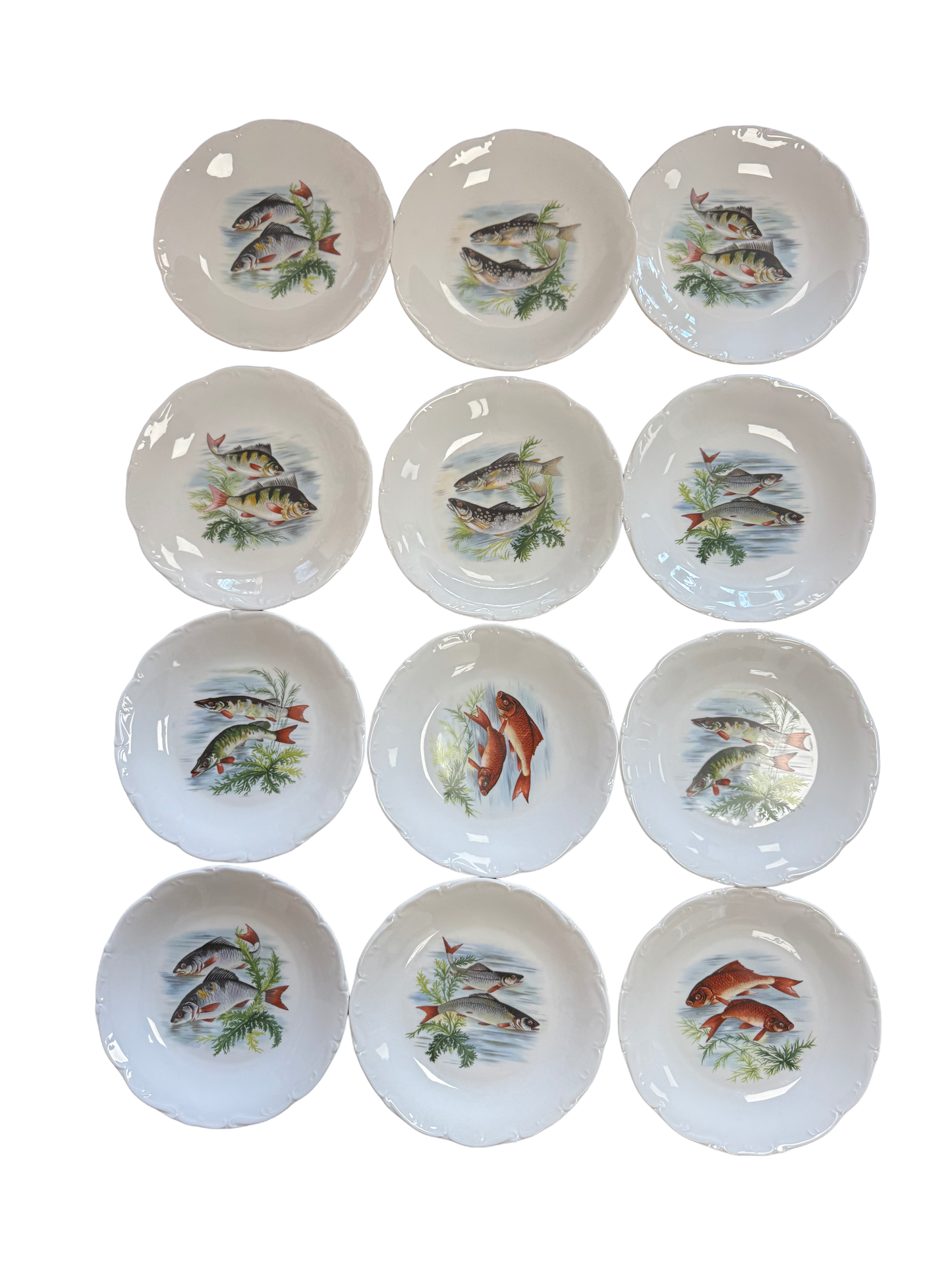 Service à poisson en porcelaine