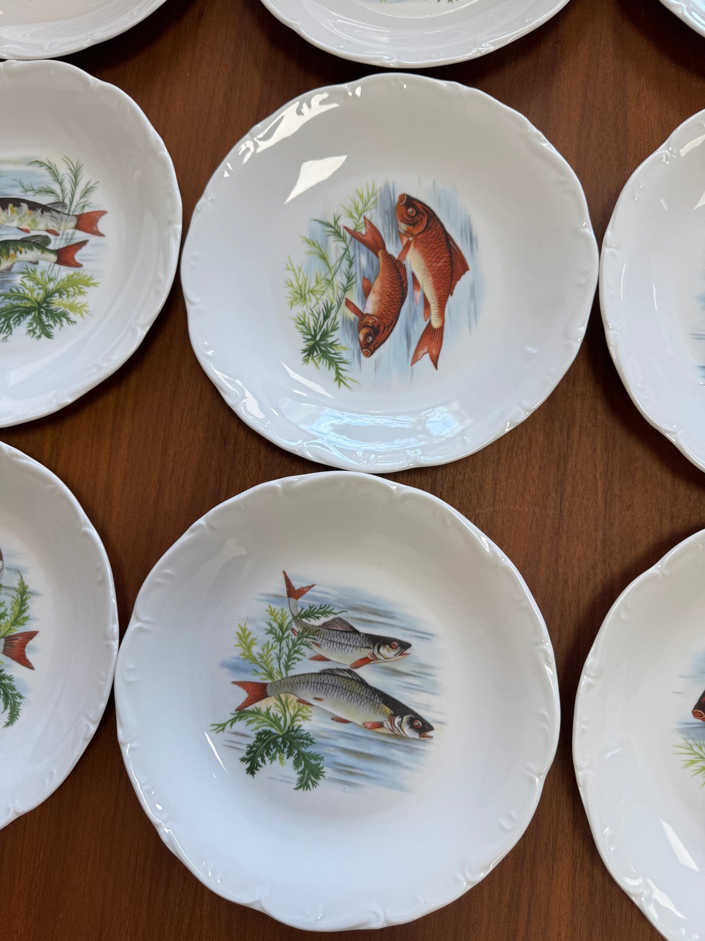 Service à poisson en porcelaine