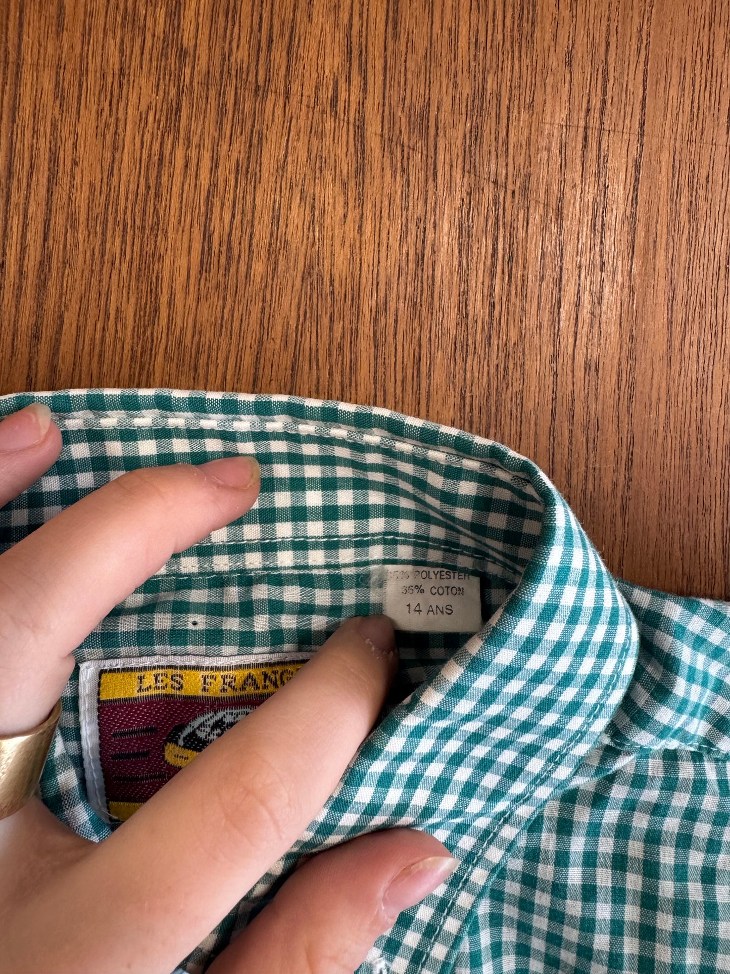 Chemise vichy verte