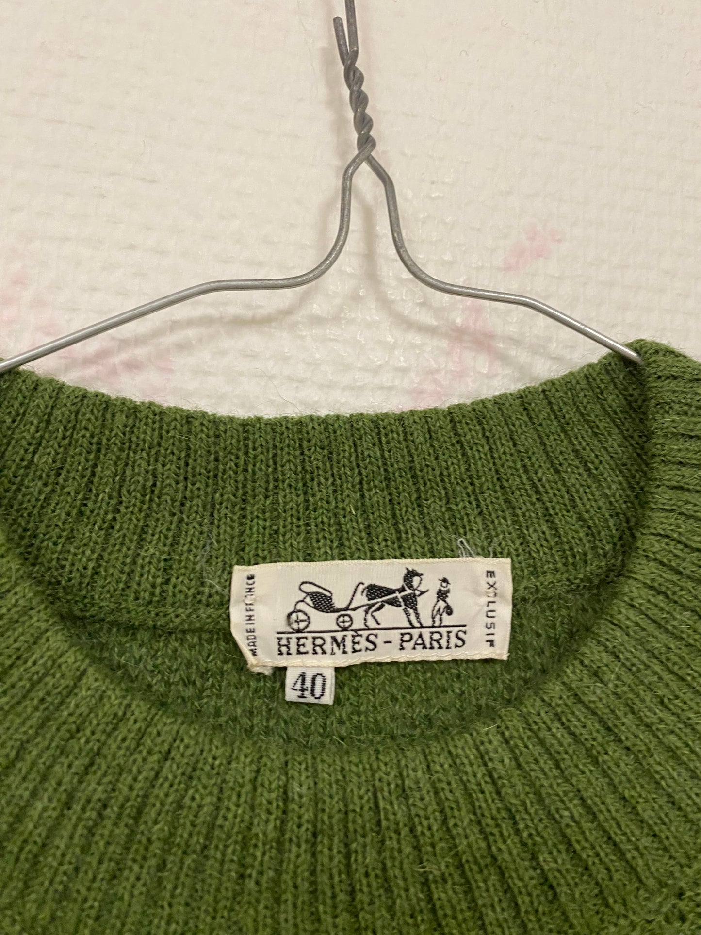 Pull ajourée vert Hermès