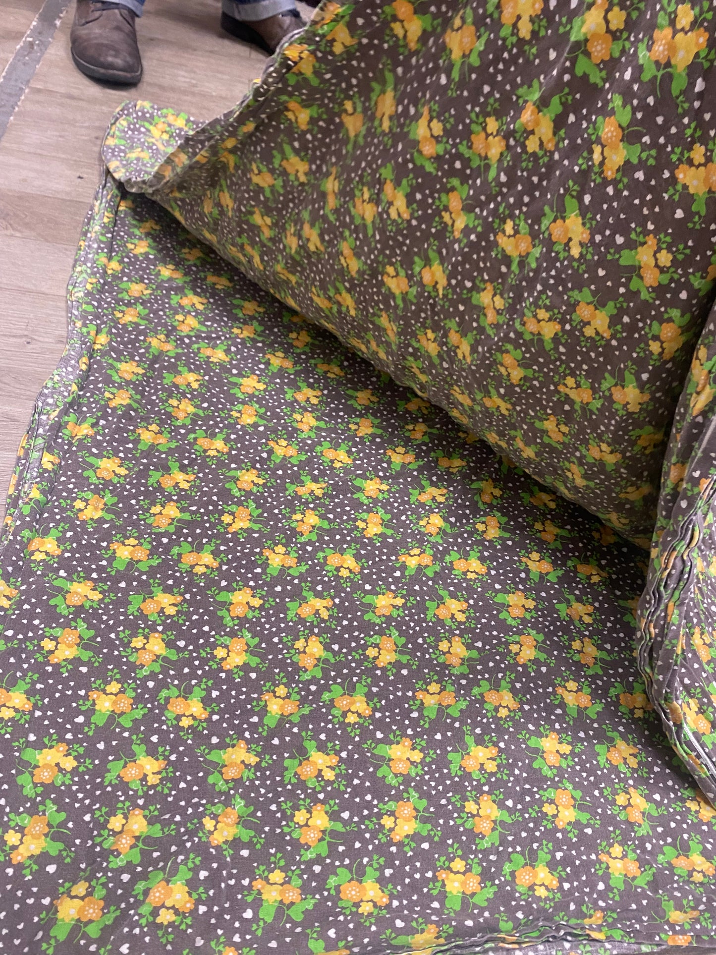 Drap à fleurs 70s