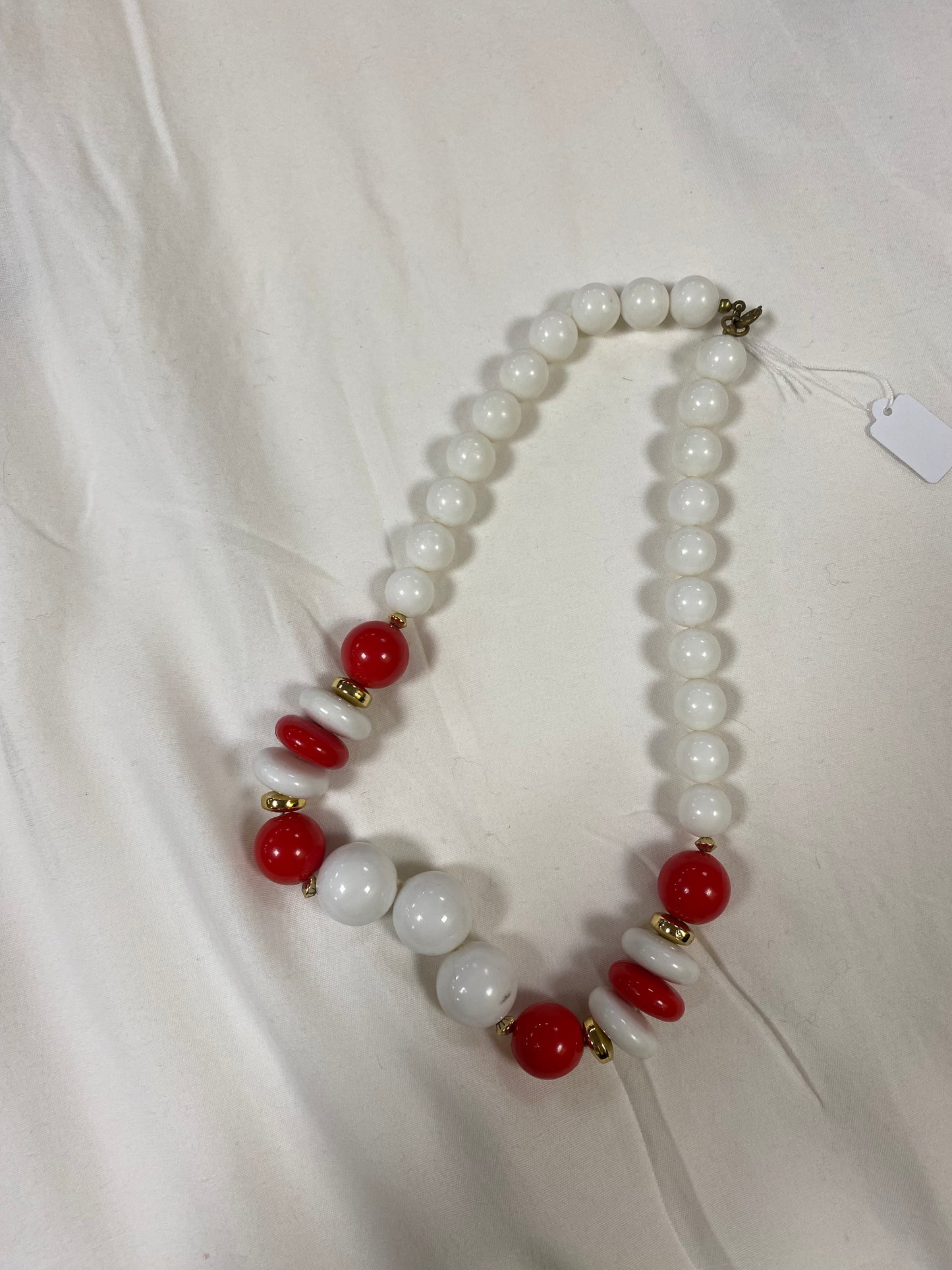 Collier perle plastique 80s