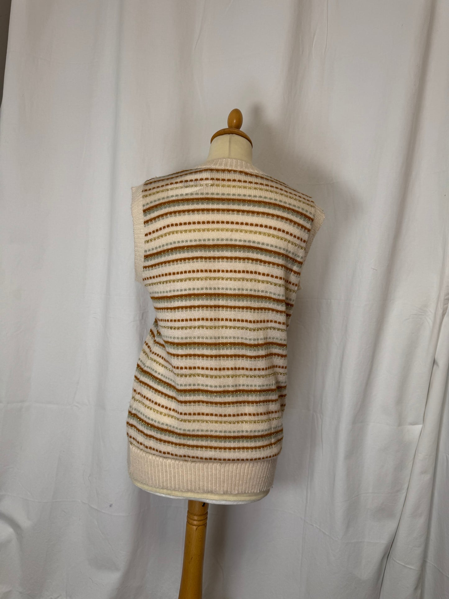 Pull sans manches à paillettes