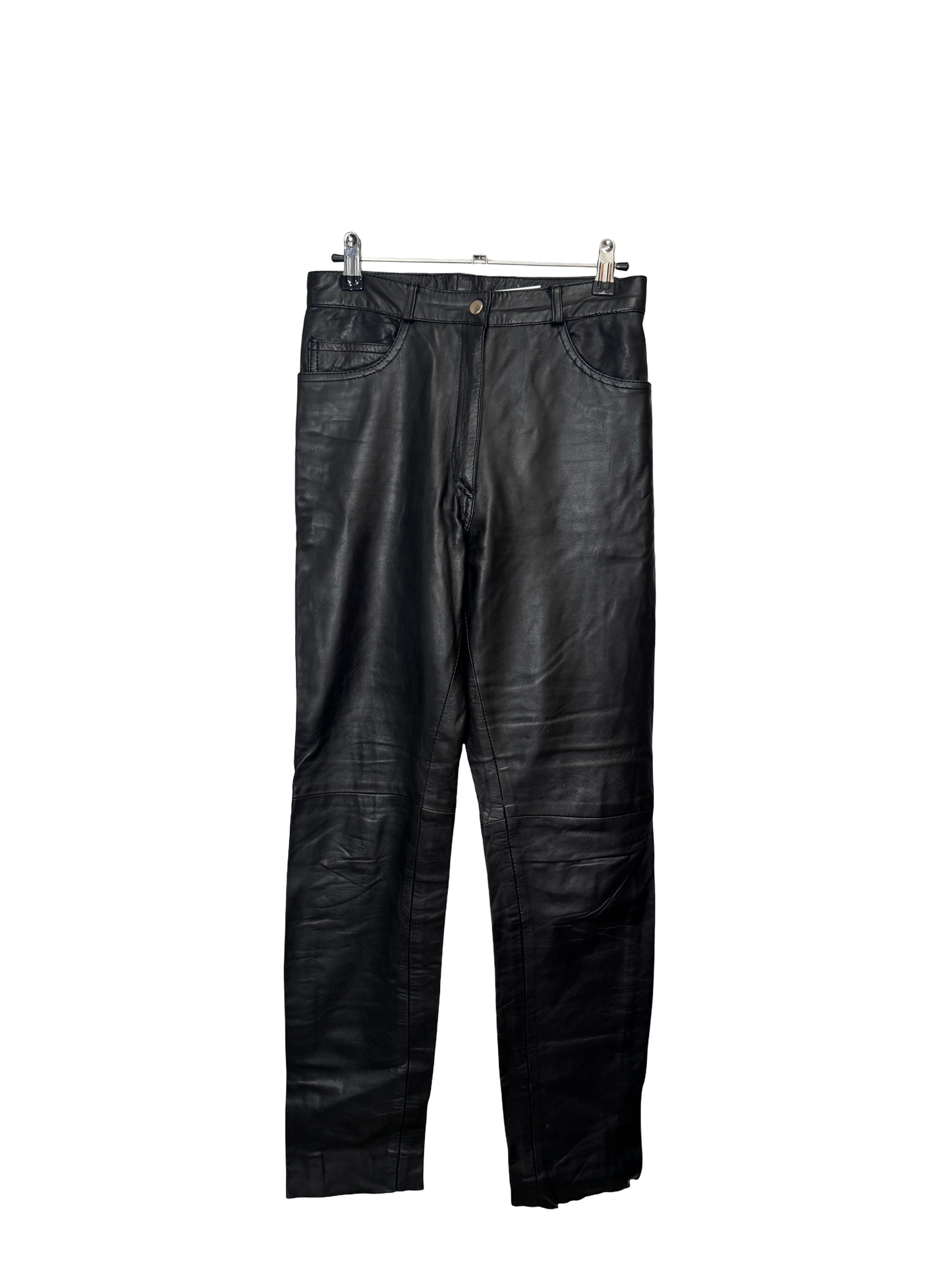 Pantalon en cuir noir