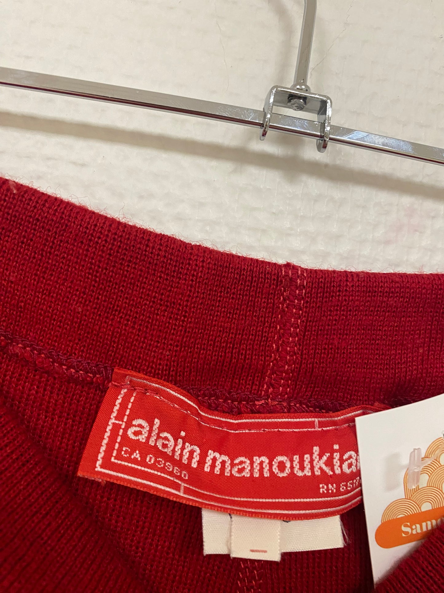 Pantalon en laine rouge