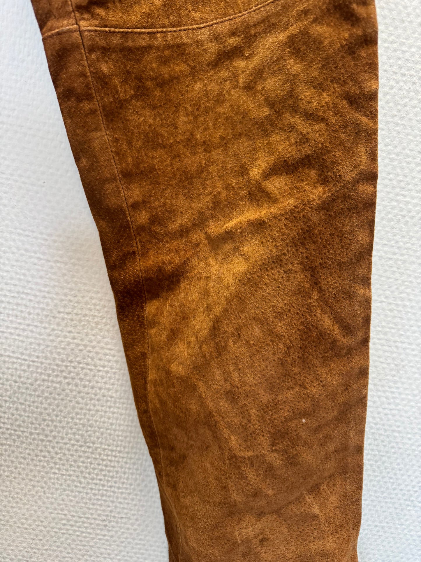 Pantalon en cuir marron