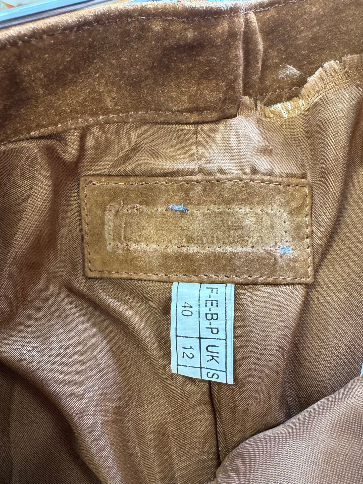 Pantalon en cuir marron