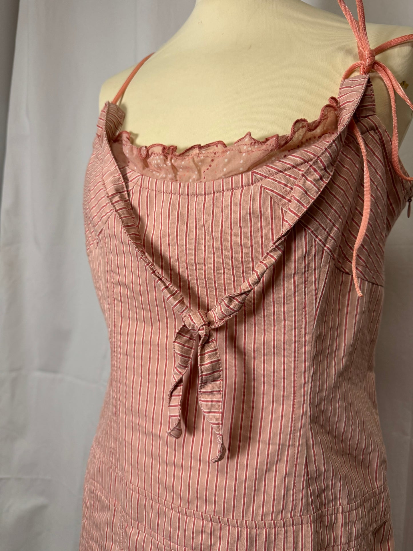 Robe à rayures rose