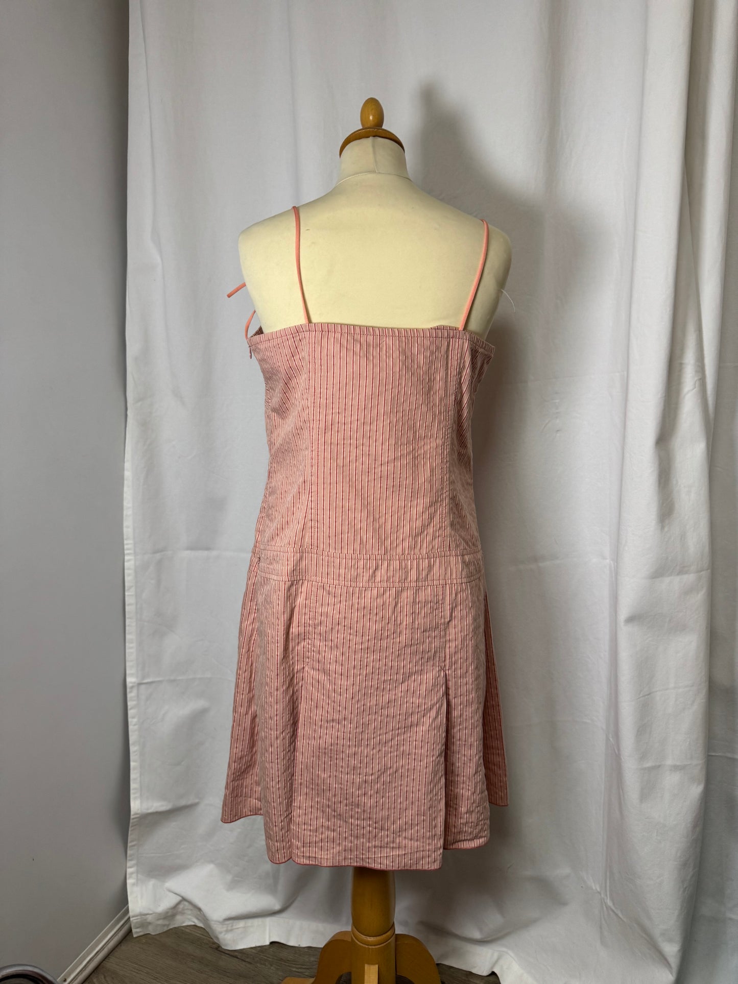 Robe à rayures rose