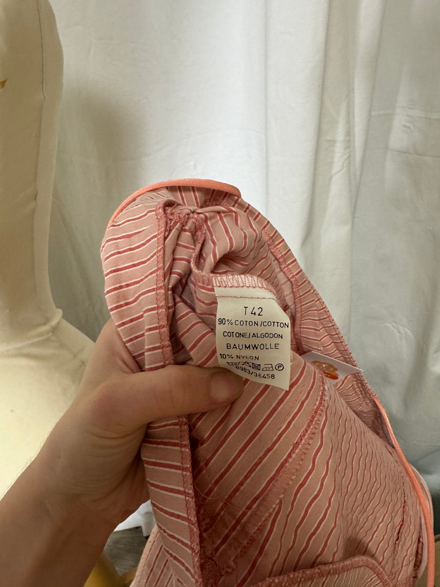 Robe à rayures rose