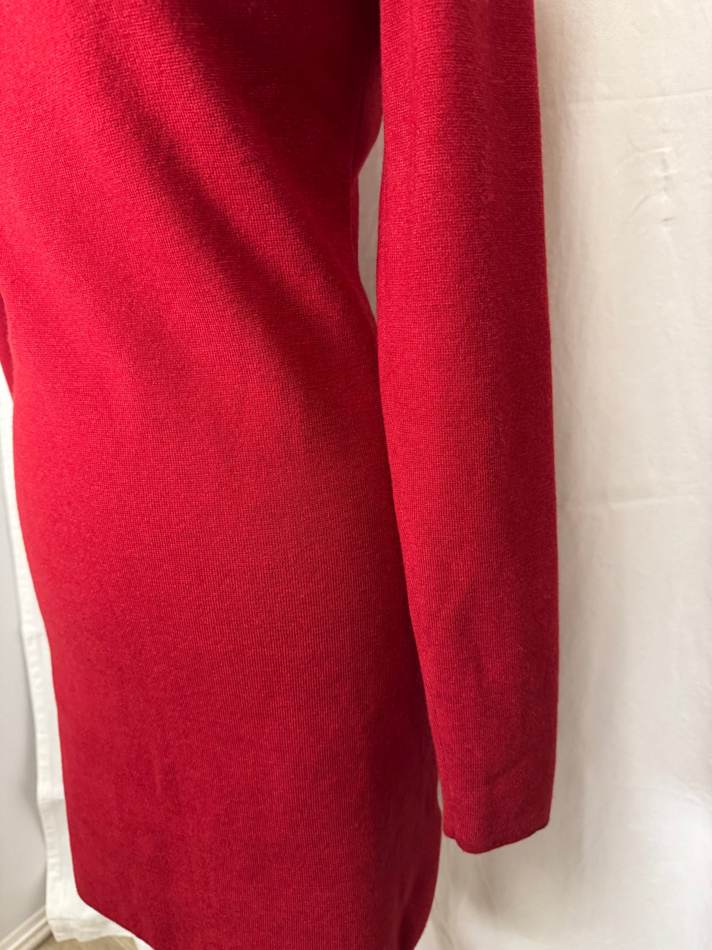 Robe en maille rouge