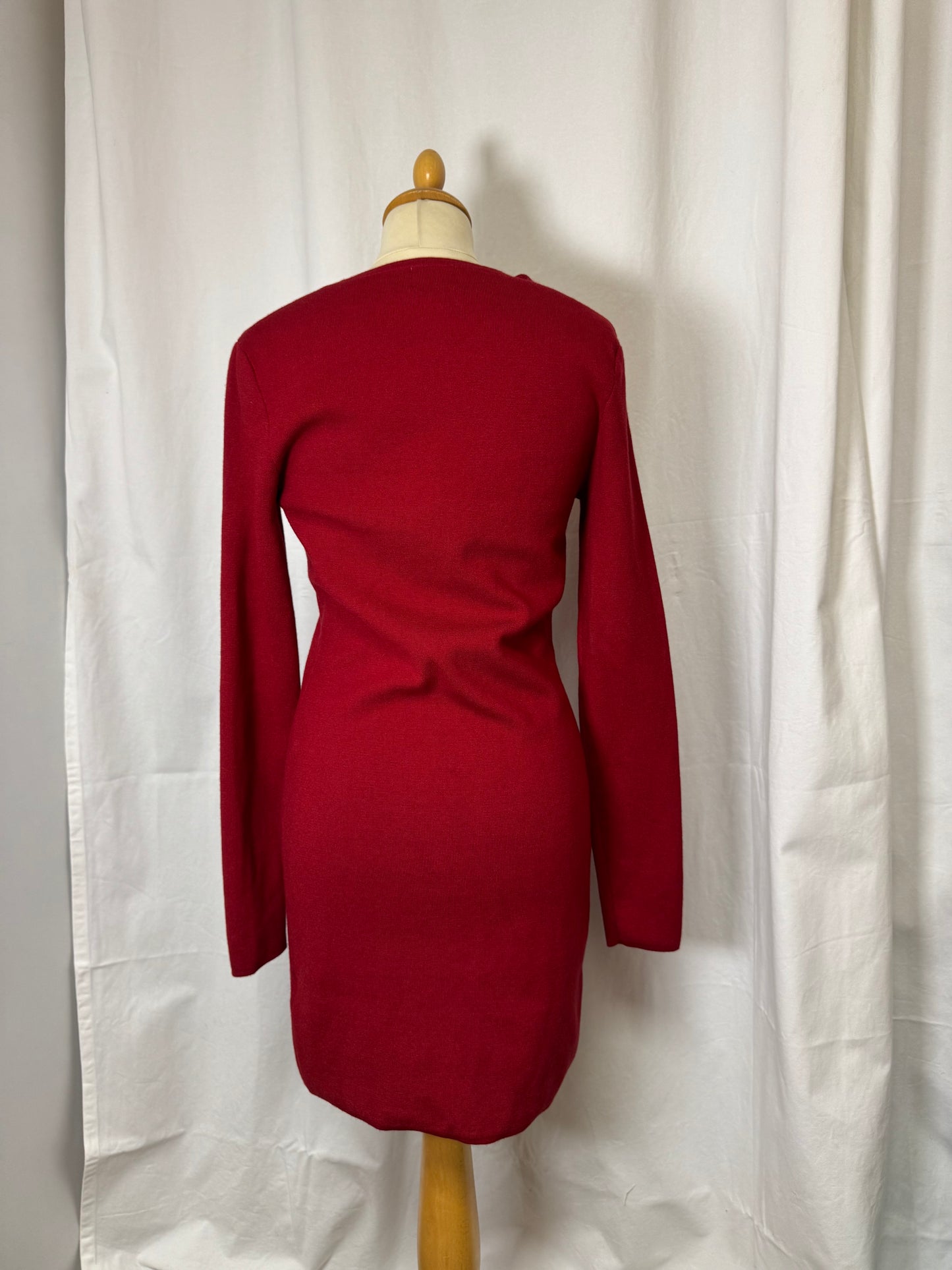 Robe en maille rouge