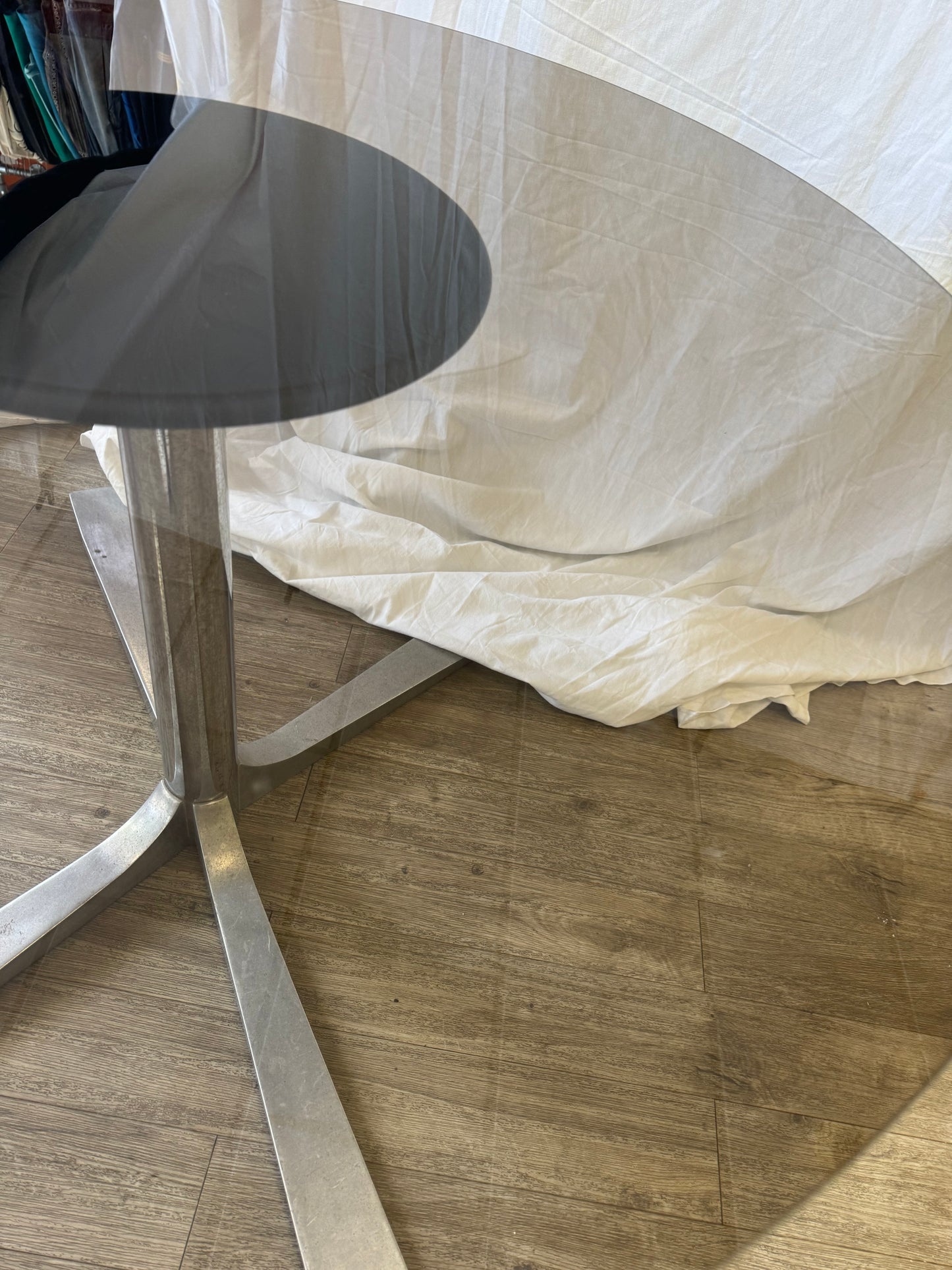 Table basse verre fumé 70s