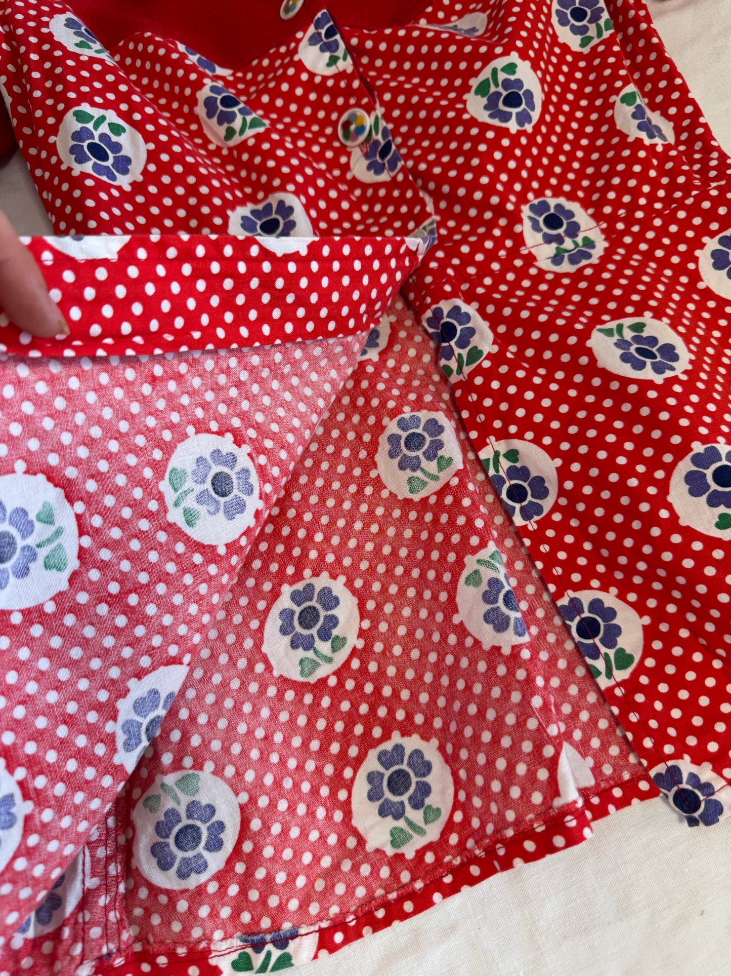 Blouse à fleurs 70s