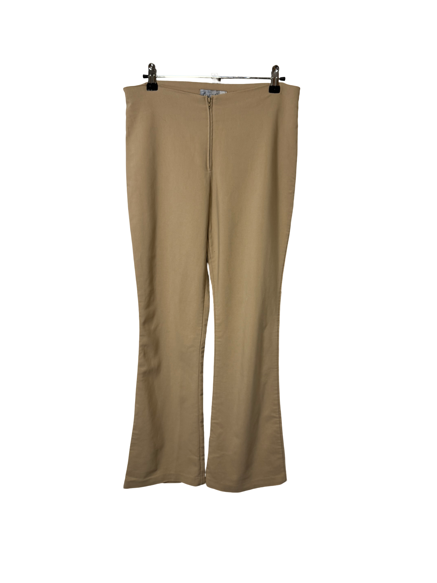 Pantalon beige flare