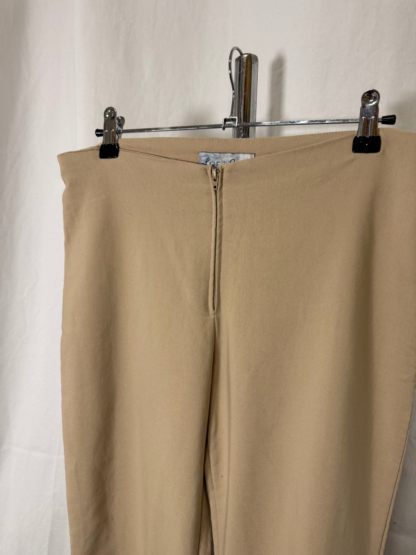Pantalon beige flare