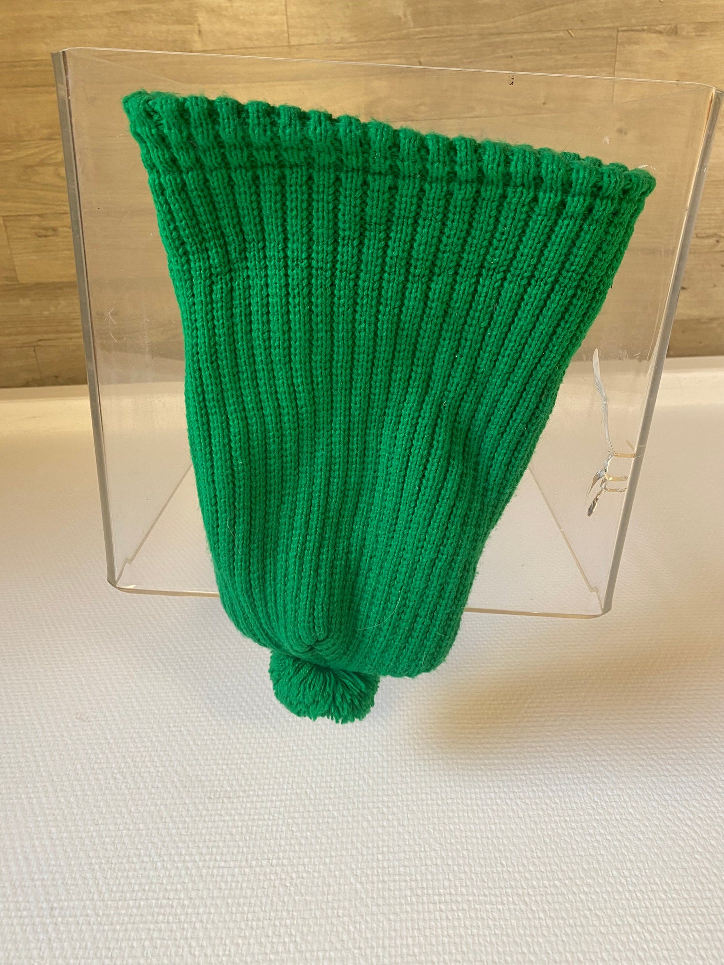 Bonnet en maille vert