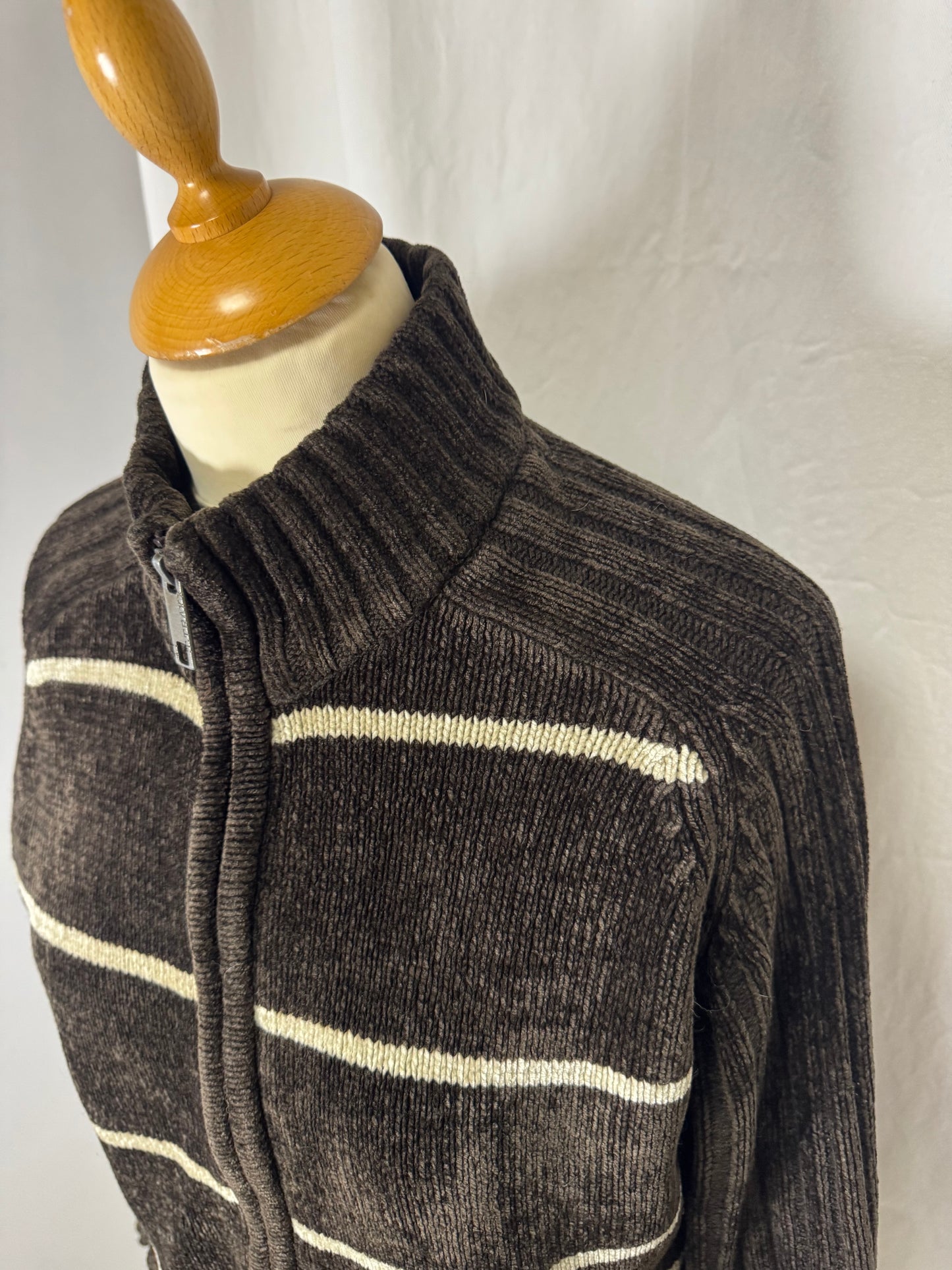 Gilet à rayures en velours
