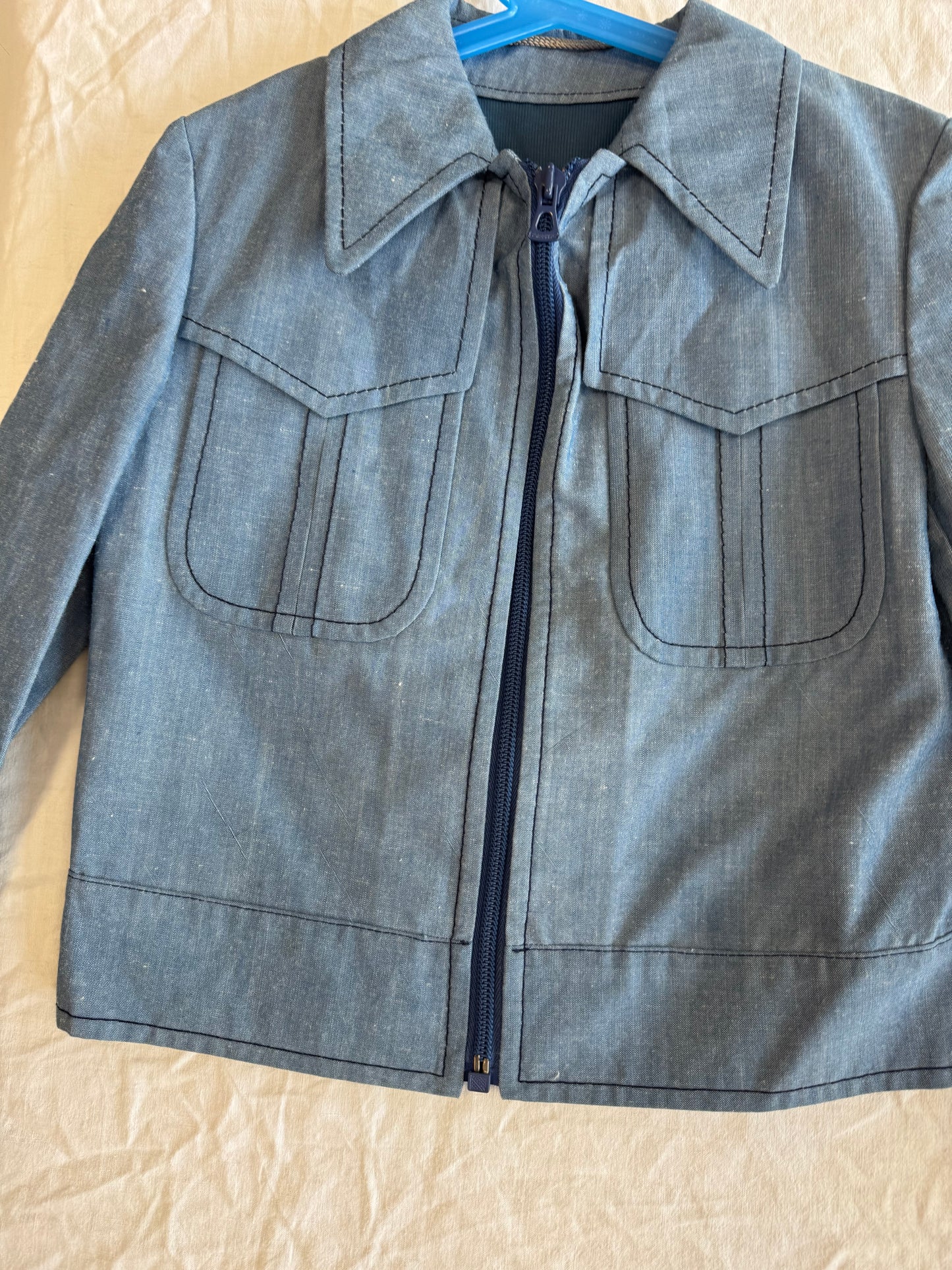 Veste bleu 70s