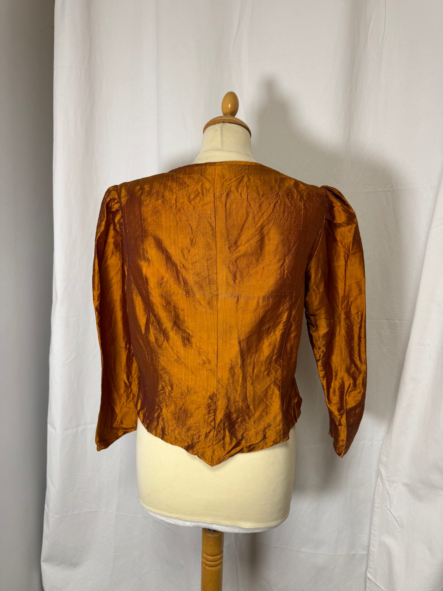 Chemise en soie orange
